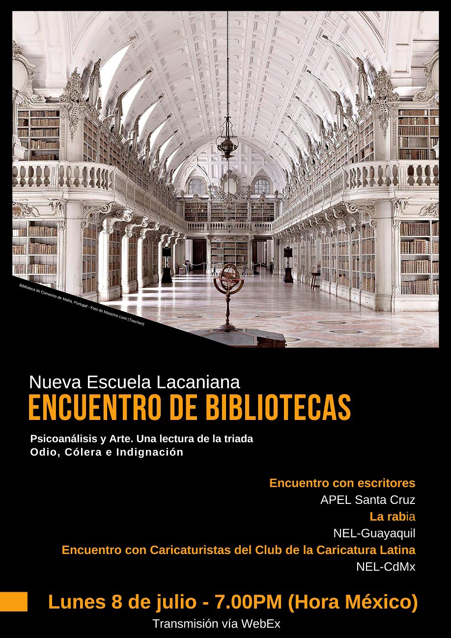 Encuentro de Bibliotecas Psicoanálisis y Arte. Una lectura de la triada Odio, Cólera e Indignación